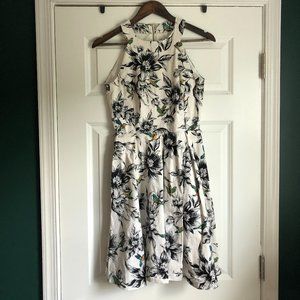 Women's Black and White Floral Dress